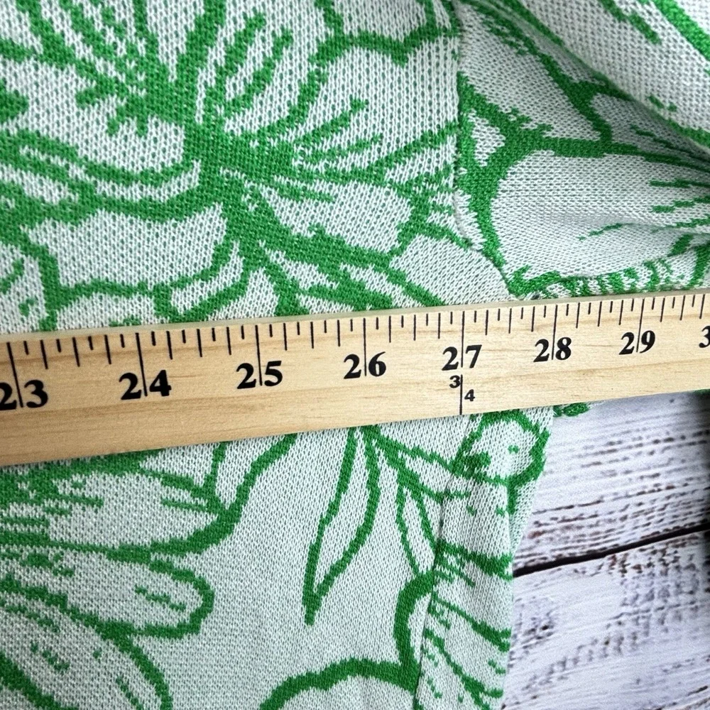 Spring Floral Cardigan XL Open Long White Green Pockets Soft Flowy Sunflowers